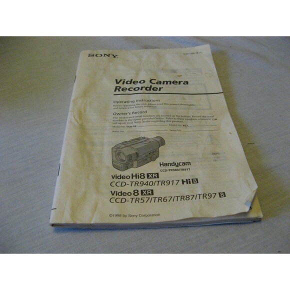 Sony Handycam CCD-TR67 8mm Camcorder w Battery Power Adapter Bag & Instructions - Picture 11 of 13